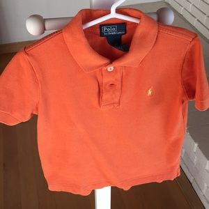 Orange Polo size says 4T but more of a 3T